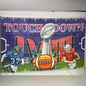 Football Theme Birthday Backdrop Banner (polyester) 5x3 Ft.